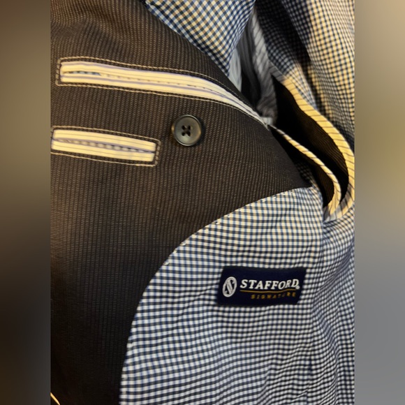 Blue pinstripe Stafford suit 40s - Picture 6 of 6